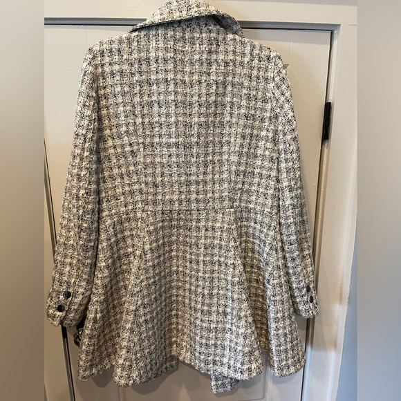 Womens Laundry by Shelli Segal Doble Breasted Skirted tweed Coat size medium - Picture 6 of 9